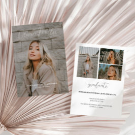 ミニマル卒業発表モダン卒業 招待状