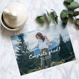 ミニマル卒業発表写真 招待状