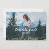 ミニマル卒業発表写真 招待状 (正面)