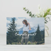 ミニマル卒業発表写真 招待状 (スタンド正面)