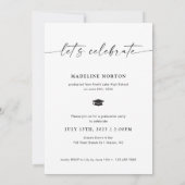 ミニマル卒業発表/パーティー 招待状 (裏面)