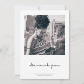 ミニマル卒業発表 招待状 (正面)