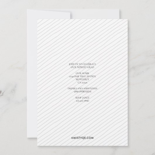 ミニマル卒業発表 招待状 (裏面)