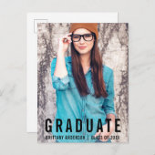 ミニマル卒業発表(空白の戻る) 案内ポストカード (正面/裏面)