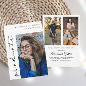 ミニマル卒業発表、複数写真 招待状