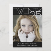 ミニマル卒業 |白黒写真 案内状 (正面)