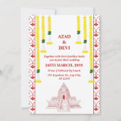 ミニマル南インディアン結婚ズ 招待状 (正面)