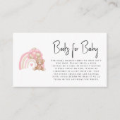 ミニマル可愛いモダンピンクのテディベア エンクロージャーカード (正面)