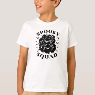 ミニマル可愛い不気味分隊ハロウィーン Tシャツ