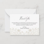 ミニマル台本ボタニッ感謝していク ノートカード (正面)