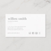 ミニマル名刺 コーリングカード (裏面)