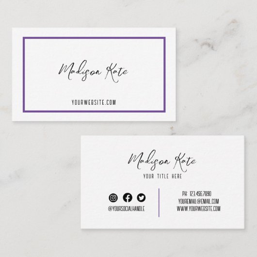 ミニマル名刺 名刺 (正面/裏面)