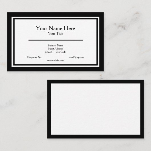 ミニマル名刺 名刺 (正面/裏面)