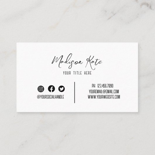 ミニマル名刺 名刺 (裏面)