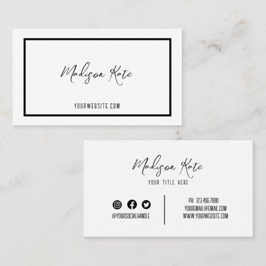 ミニマル名刺 名刺 (正面/裏面)