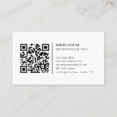 ミニマル名刺 | QRコード 名刺 (裏面)