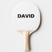 ミニマル名前をカスタムするまたはロゴ 卓球ラケット (裏面)