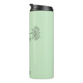 ミニマル名前をカスタムするデイジーエイプリル誕生フラワー タンブラー (回転右)