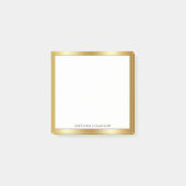 ミニマル名前をカスタムするプロフェッショナルモダン金ゴールド ポストイット (正面)