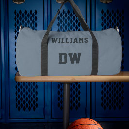 ミニマル名前をカスタムするモノグラムジャージー番号 ダッフルバッグ