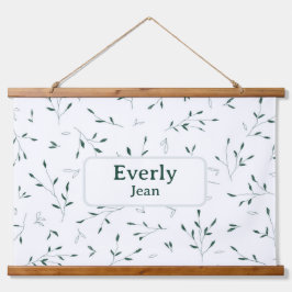 ミニマル名前をカスタムする子供部屋デコールボタニカル 吊り下げ型タペストリー