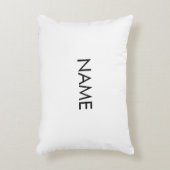 ミニマル名前をカスタムする文字白黒 アクセントクッション (正面(垂直))
