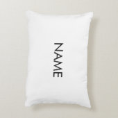 ミニマル名前をカスタムする文字白黒 アクセントクッション (裏面(縦))