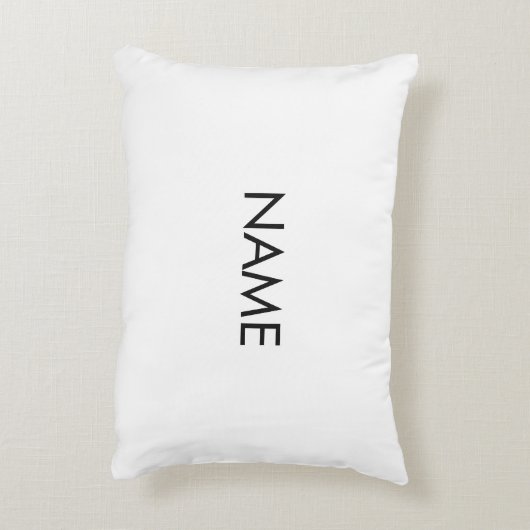ミニマル名前をカスタムする文字白黒 アクセントクッション (裏面(縦))