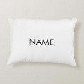 ミニマル名前をカスタムする文字白黒 アクセントクッション (裏面)