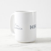 ミニマル名前をカスタムする&モノグラム コーヒーマグカップ (正面左)