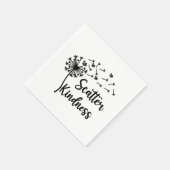 ミニマル吹主義のタンポポの優しさ スタンダードカクテルナプキン (角)