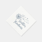 ミニマル吹主義のタンポポの優しさ スタンダードカクテルナプキン (角)