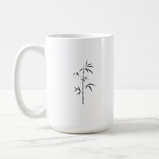 ミニマル和風竹マグカップ コーヒーマグカップ (左)
