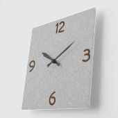 ミニマル四半期の数字（灰色） スクエア壁時計 (傾斜)