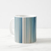 ミニマル垂直ストライプ- Blのシェード コーヒーマグカップ (正面左)