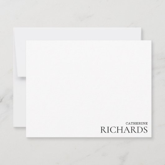 ミニマル基本タイポグラフィ ノートカード (正面)