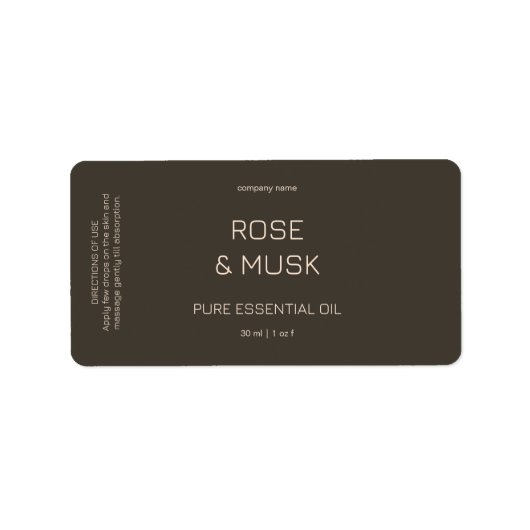 ミニマル基本油ラベル/ドロッパーボトル ラベル (正面)