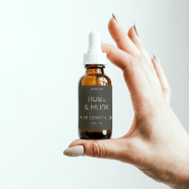 ミニマル基本油ラベル/ドロッパーボトル 長方形シール