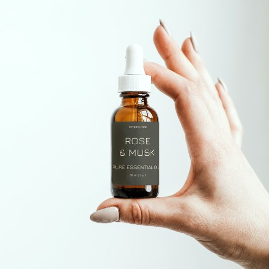 ミニマル基本油ラベル/ドロッパーボトル 長方形シール