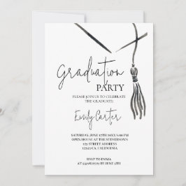 ミニマル墨書卒業 招待状