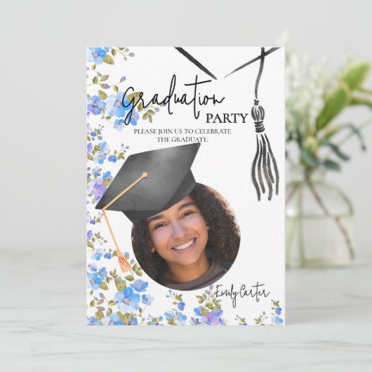 ミニマル墨書卒業 招待状 (スタンド正面)