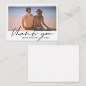 ミニマル夏結婚の写真を映感謝していし ノートカード (正面/裏面)