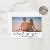 ミニマル夏結婚の写真を映感謝していし ノートカード (正面/裏面インサイチュ)