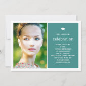 ミニマル大学院シンプル写真卒業パーティー 招待状 (裏面)