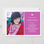 ミニマル大学院シンプル写真卒業パーティー 招待状 (裏面)