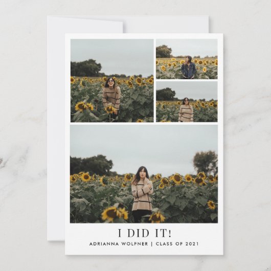 ミニマル大学院フォトコラージュ | 私がやった サンキューカード (正面)