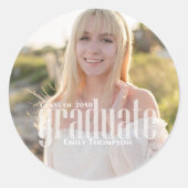 ミニマル大学院写真シンプルモダン写真 ラウンドシール (正面)