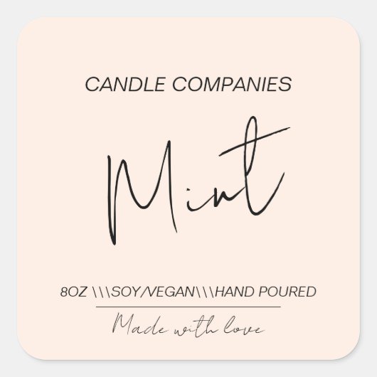 ミニマル大豆ビーガンローンドルメーカー事業 スクエアシール (正面)