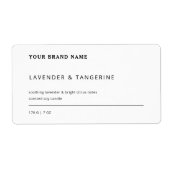 ミニマル大豆香りキャンドル白黒ラベル ラベル (正面)