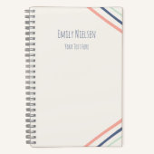 ミニマル女子モノグラムの名学校科目 ノートブック (正面)